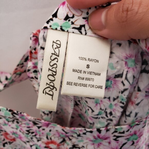 Passport Multicolor Colorful Thin Overall Shorts Romper with Pockets Size S - Picture 5 of 16